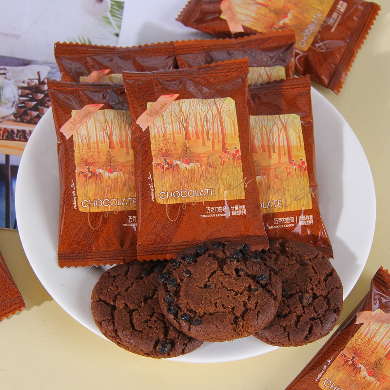 mokcoke莫可卡可可味巧克力曲奇饼干500g结婚喜糖果喜饼干小零食