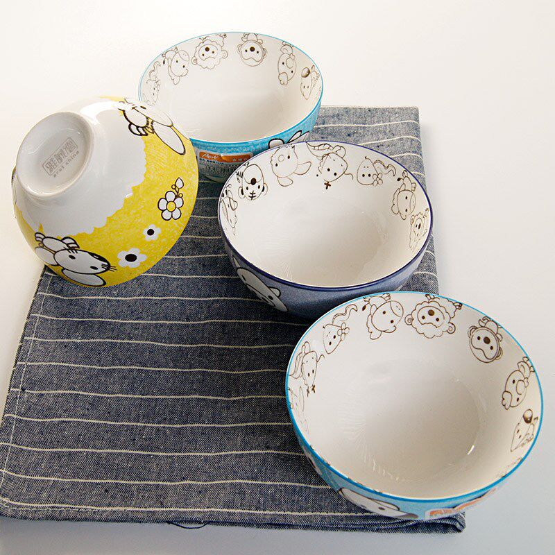 Chinese Zodiac 5 inches Underglaze Ceramic bowl plate originality tableware Japanese Cartoon have a meal Dishesin the Tableware , Tableware , Bowl  category - from Buy2taobao.com to provide professional Taobao agent buy service