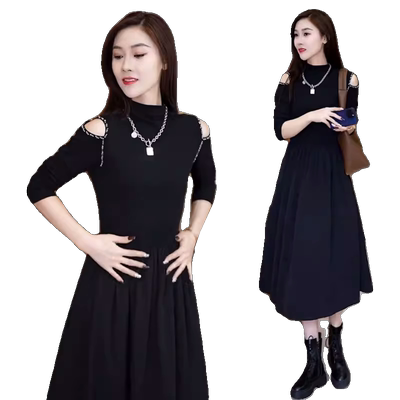 长袖连衣裙女装秋冬季