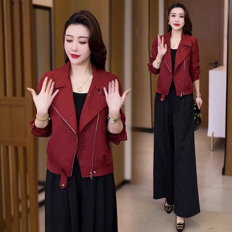 秋季短外套女2025新款小个子时尚气质百搭显瘦西装领拉链夹克上衣,女装/女士精品,短外套,淘宝优惠券,粉丝福利购,淘宝优惠卷