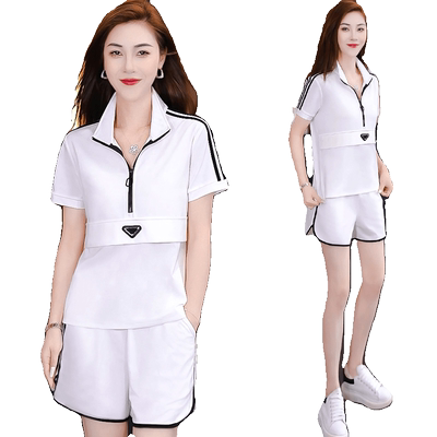 短袖短裤休闲运动服套装女夏季