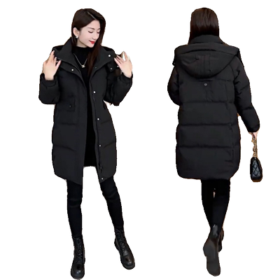 冬季棉衣棉服女中长款