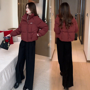 冬季短款棉衣棉服女款2025新款小个子时尚洋气加厚保暖面包服外套