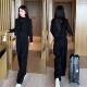 新款 时尚 女2026春秋季 套装 小个子洋气减龄黑色休闲西服两件套 西装
