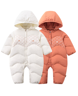 【2023秋冬商场同款】拉比儿童冬装婴儿连体羽绒服加厚保暖外出服