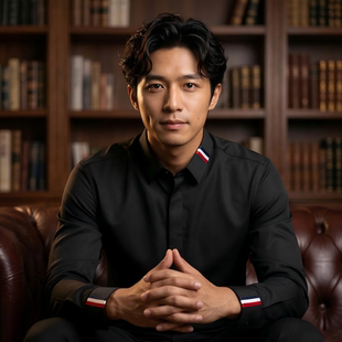 男士 长袖 翻领休闲透气简约刺绣纯色衬衫 精选高质量优选春秋季