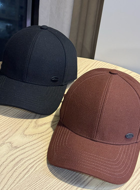 新款高品质帽子男冬季硬顶显脸小棒球帽时尚潮牌休闲好搭鸭舌帽潮
