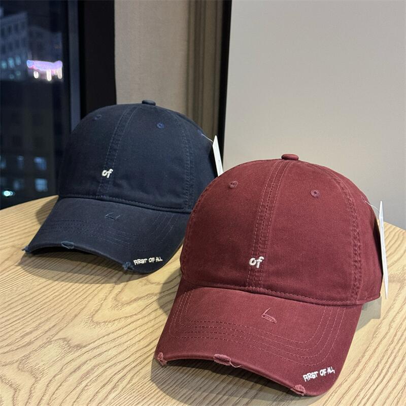 新款做旧复古水洗软顶棒球帽男