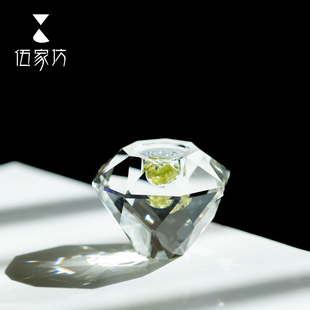 伍家坊橄榄石星耀盖置水晶茶道零配简约高档家用茶道盖置