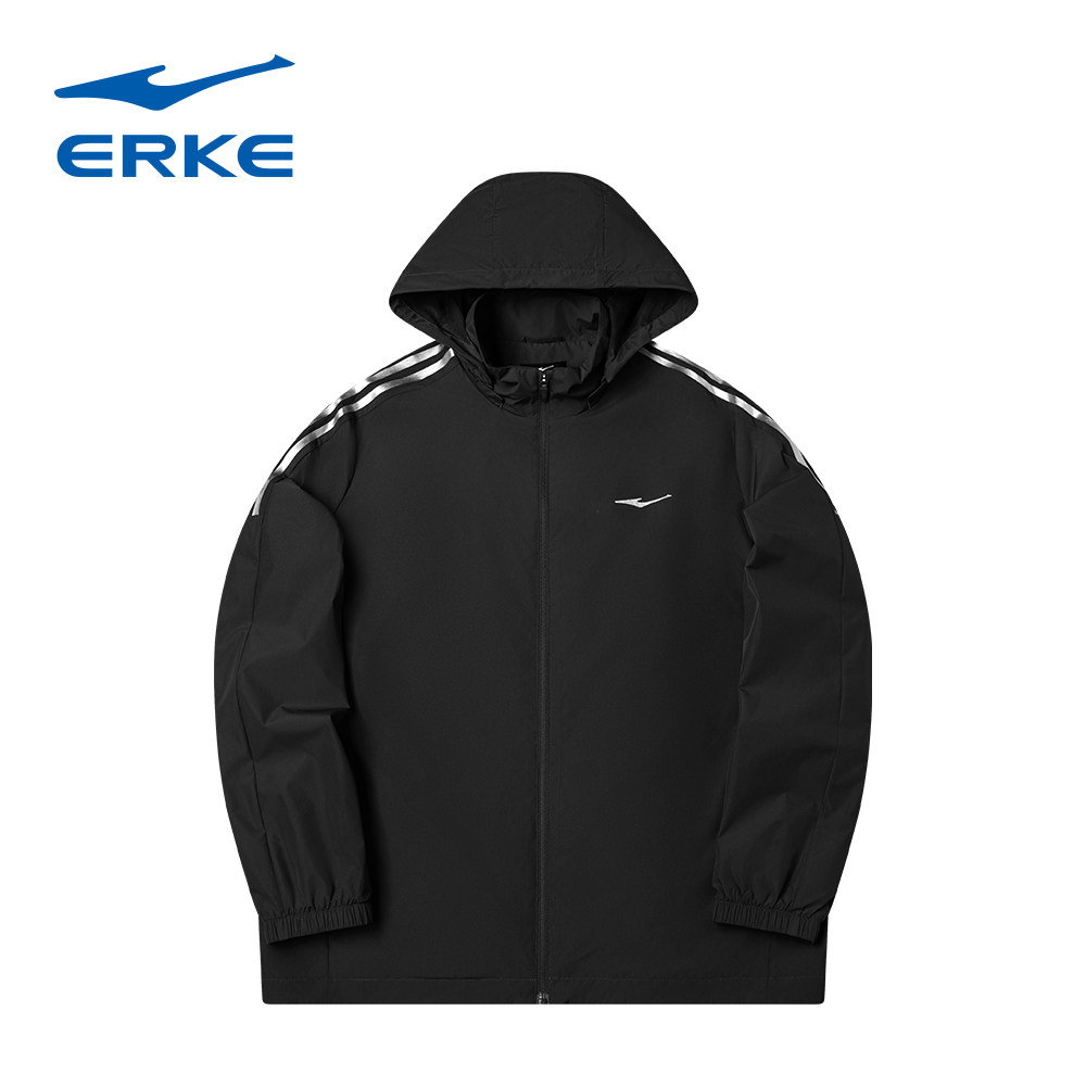 鸿星尔克运动风衣男2026春时尚连帽防风户外运动外套 11226101122