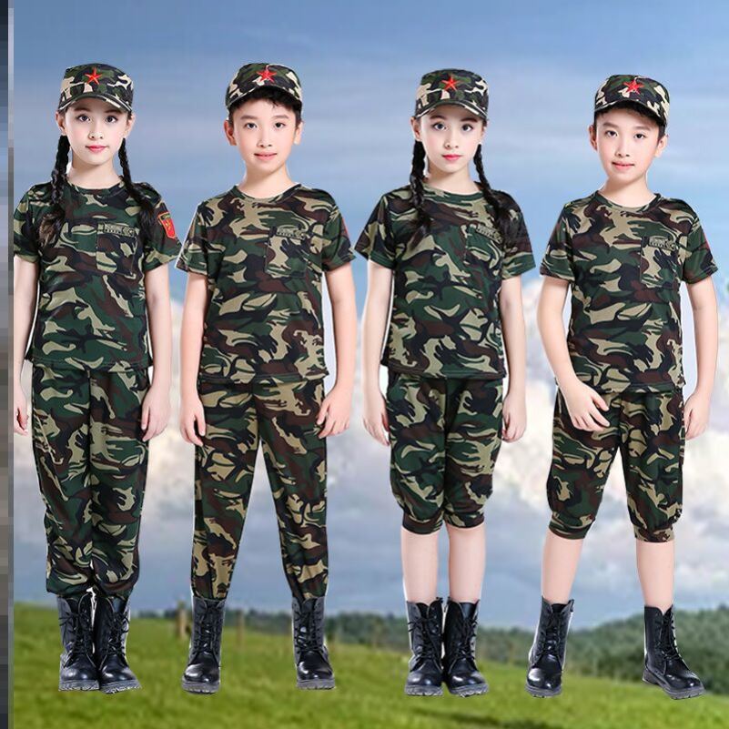 军训服装女体能男儿童夏令营军训迷彩服夏季套装特种兵短袖训练服