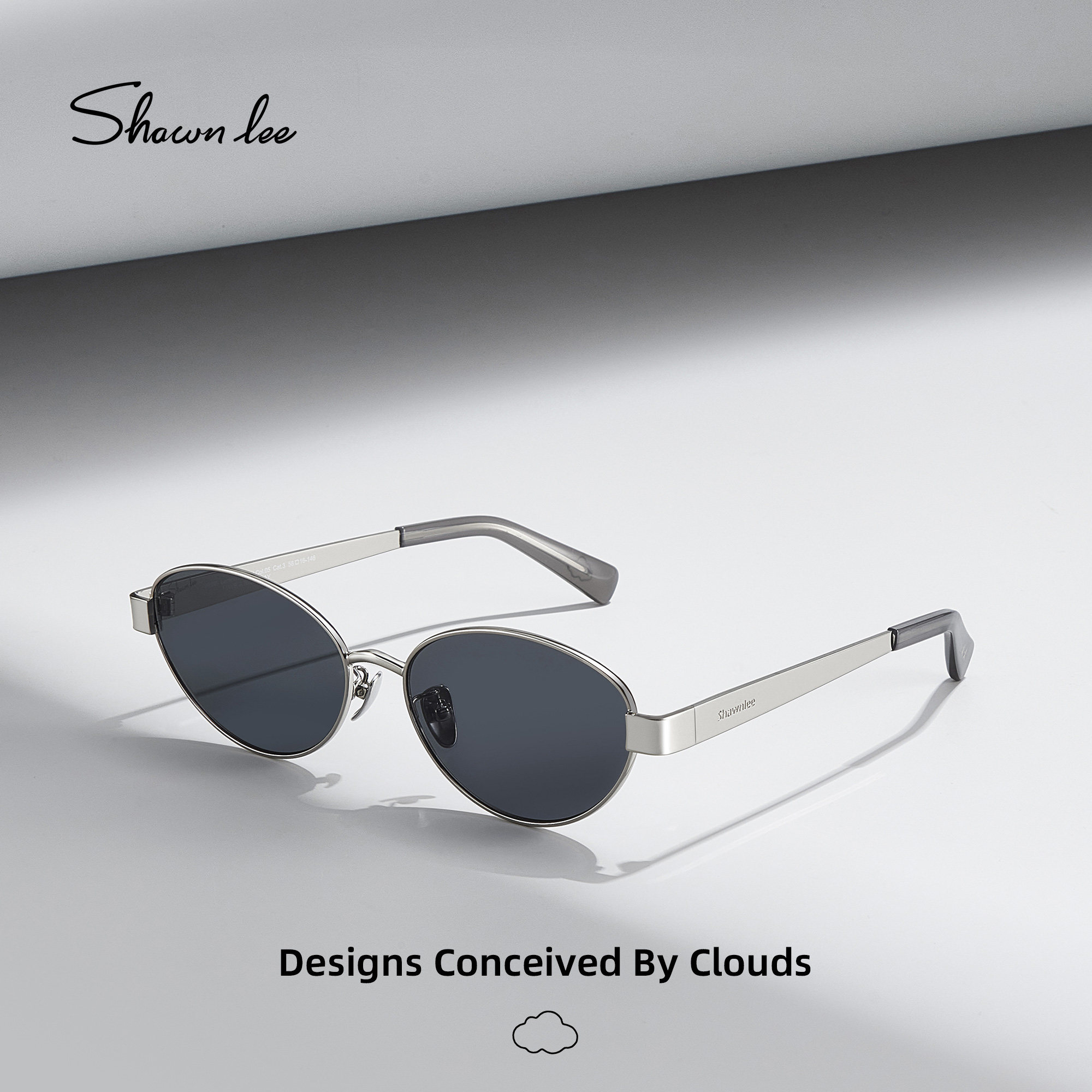 Shawnlee复古金属椭圆形墨镜男女款防晒高级感小框老钱风太阳眼镜