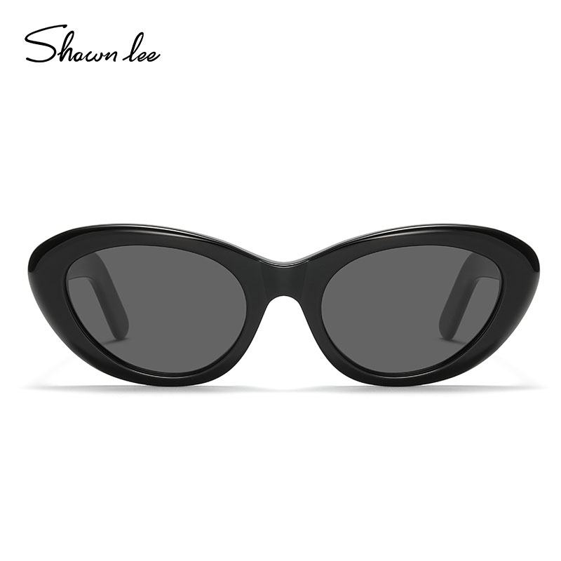 Shawnlee2025新款时尚猫眼墨镜女款小框高级感黑色太阳镜显脸小潮