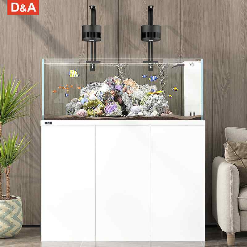 德克铝合金兰寿鱼水草缸鱼缸客厅家用造景中型轻奢生态底滤水族箱