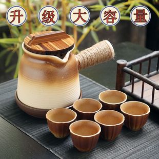 大容量带盖烤奶茶罐罐壶围炉煮茶可干烧陶壶整套茶具壶烤火炉套装