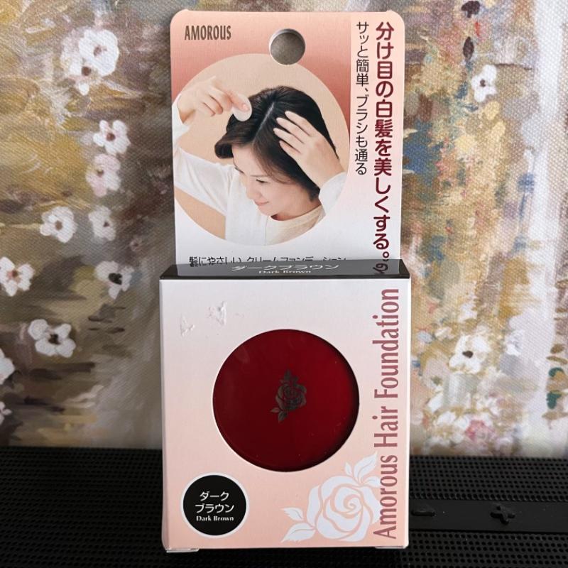 现货！日本黑彩补色粉底 遮白发临时补染发 （深棕色）
