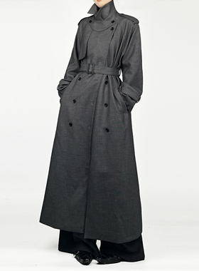 解余 JIEYU 2025年秋季新款英伦风双排扣长风衣