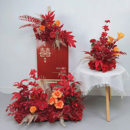 婚庆仿真花周岁布置订婚花艺摆件婚礼地排花假花装 饰迎宾花路引花