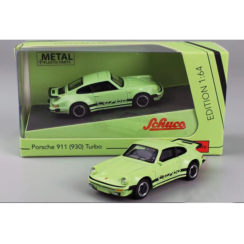 Schuco舒克 1:64 保时捷 911 930 Turbo 绿色 合金仿真汽车模型