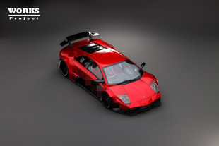 仿真汽车模型 Works LBWK 电镀红 LP700 Project 兰博基尼