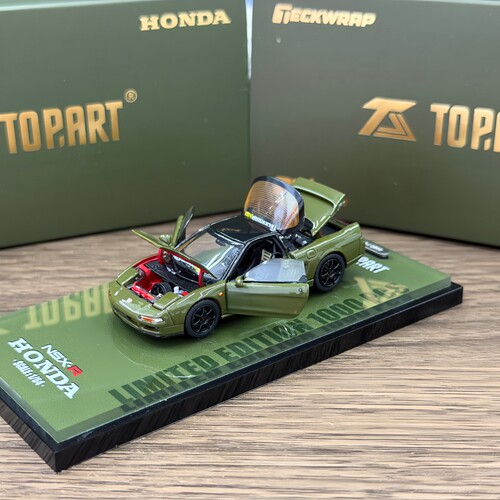 TopArt 1:64 本田 NSX-R NA1 可跳灯 深圳九州限定版合金汽车模型