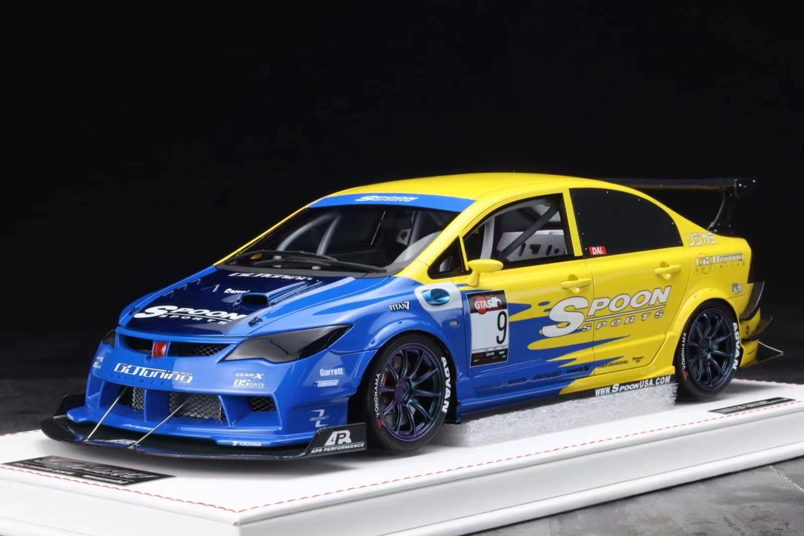 Onemodel 1:18本田 FD2 SPOON SPORT中置方向盘仿真汽车模型