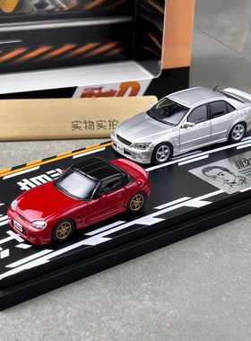 日本动漫社 1:64 铃木 EA11R 丰田 RS200 SXE10 头文字D汽车模型