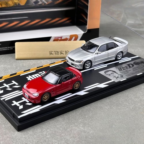 日本动漫社 1:64 铃木 EA11R 丰田 RS200 SXE10 头文字D汽车模型