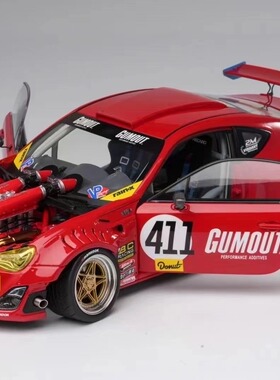 原厂 1/18 458 V8-swapped 86 4586GT 合金全开 仿真汽车模型