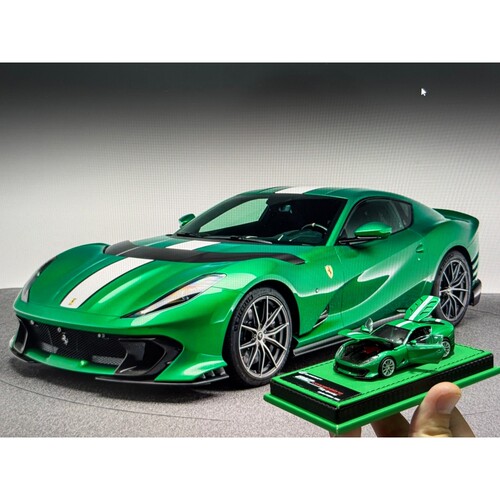 GlAMCRAFT 1:64 法拉利 812C 金属绿 合金全开仿真汽车模型