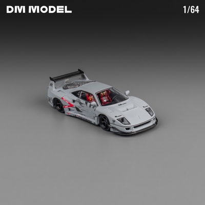 DM MODEL 1:64 法拉利 LBWK F40 战斗灰 合金仿真汽车模型