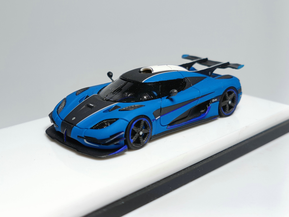 Scalemini 1:64 柯尼塞格 ONE1 哑蓝 树脂仿真汽车模型