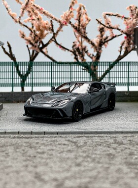 U2 1:64 法拉利 812 水泥灰 高端树脂仿真汽车模型