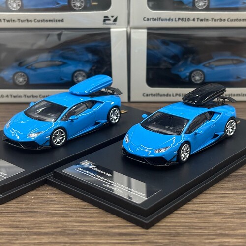 Findclassically FY 1:64 爆改小牛 Huracan 带旅行箱 汽车模型