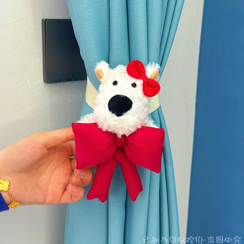 喜庆西高地窗帘绑带蝴蝶结窗帘扣绑带窗帘装饰绑带窗帘绑绳