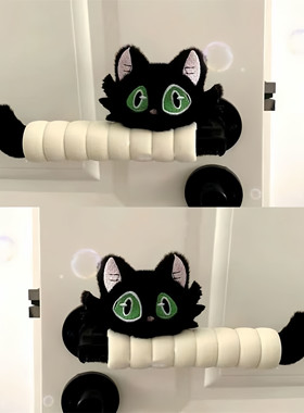 猫咪门把手护套冬天奶fufu防静电拉手保护套家用套子防盗门把手套