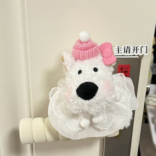 公主门把手套可爱西高地门把保护套新家保暖装 饰品防撞垫护套