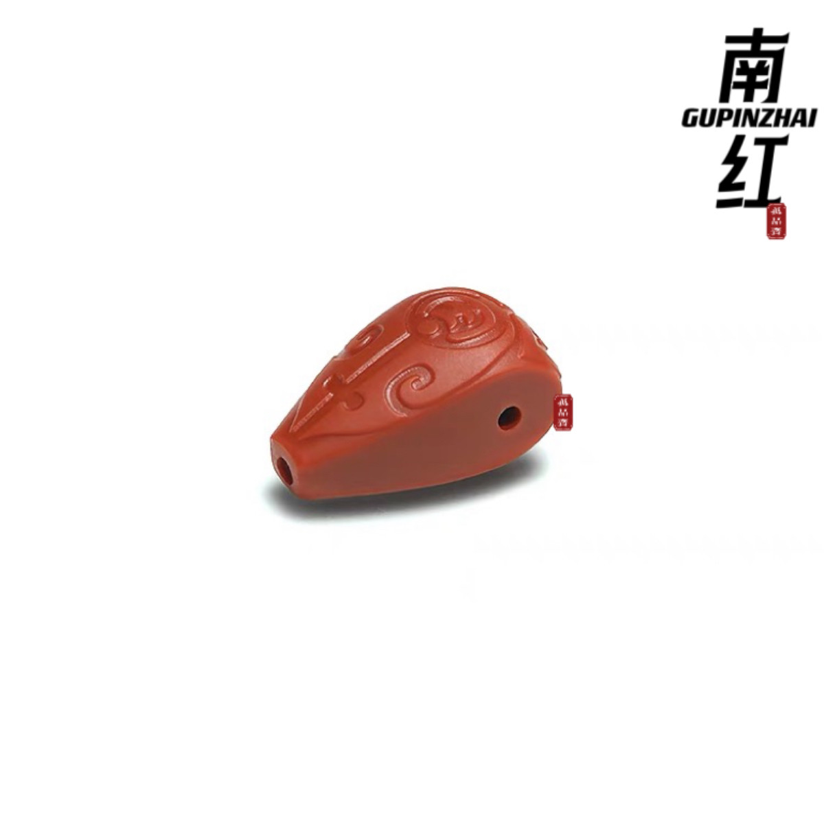 博古纹南红三通精品珠宝