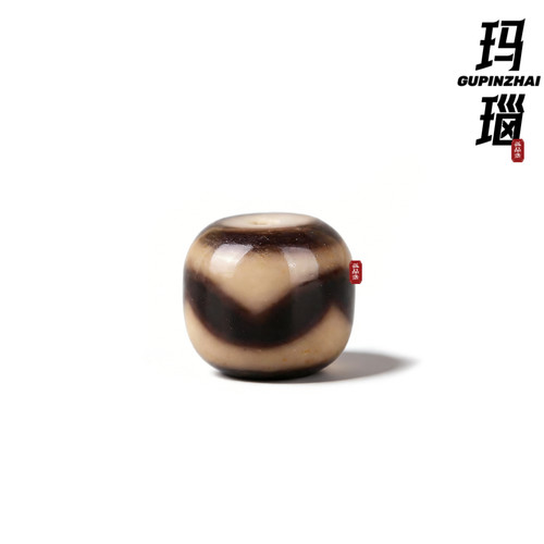 天珠白化虎牙玛瑙老型珠