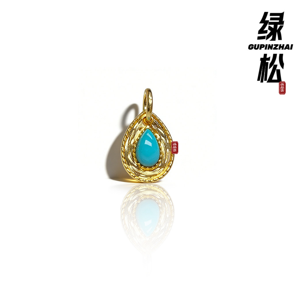 绿松石镶嵌卡子精品珠宝