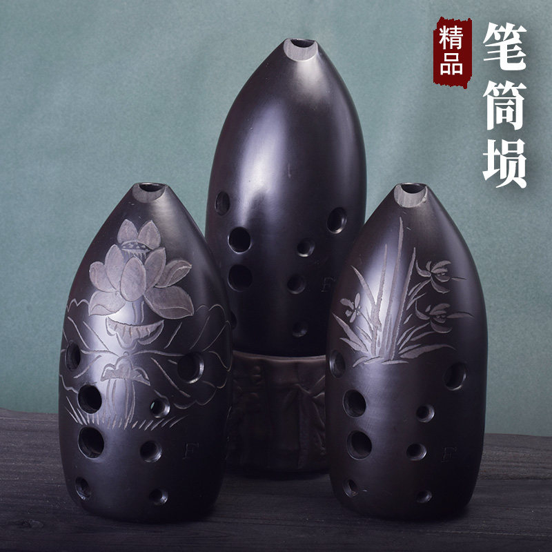 十孔双腔笔筒陶埙入门G调F调初学宽音域成人专业演奏古乐器,乐器/吉他/钢琴/配件,埙,淘宝优惠券,粉丝福利购,淘宝优惠卷