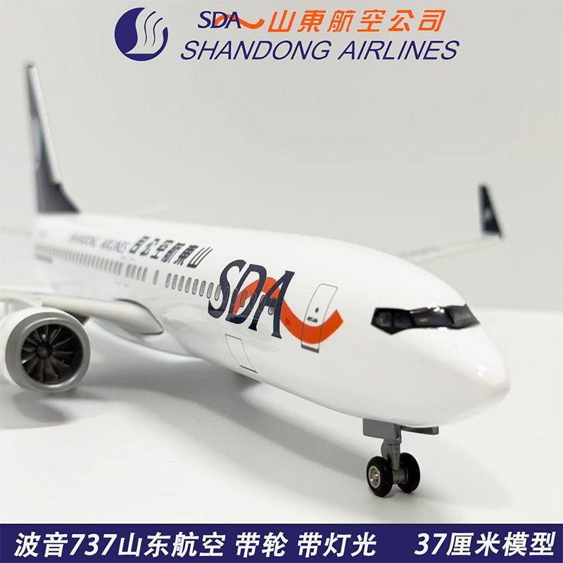 37厘米B737山东航空国产仿真拼装模型客机成品飞机航模带轮带轮,玩具/童车/益智/积木/模型,飞机模型,淘宝优惠券,粉丝福利购,淘宝优惠卷