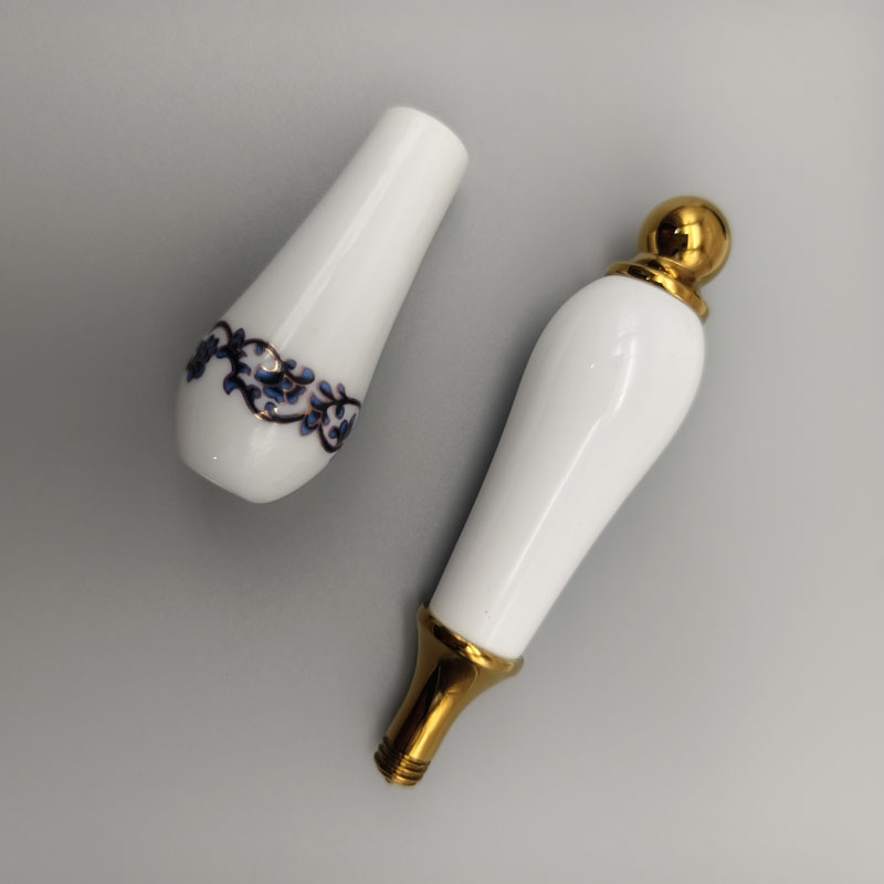 金色全铜仿古龙头手把欧式陶瓷单孔冷热面盆龙头手柄把手维修配件