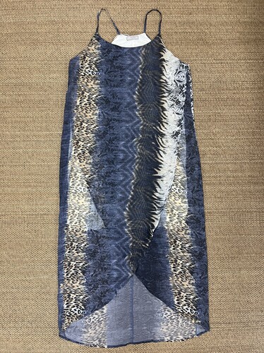 品牌订单女士雪纺印花豹纹图案吊带裙长裙