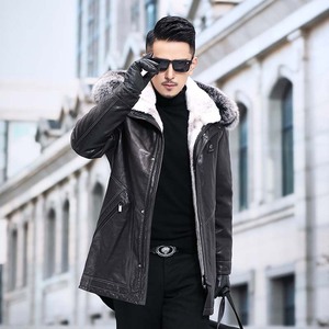 YP-PK2069真皮水貂连帽皮衣貂皮外套男式真皮皮衣男皮克服P5700图片