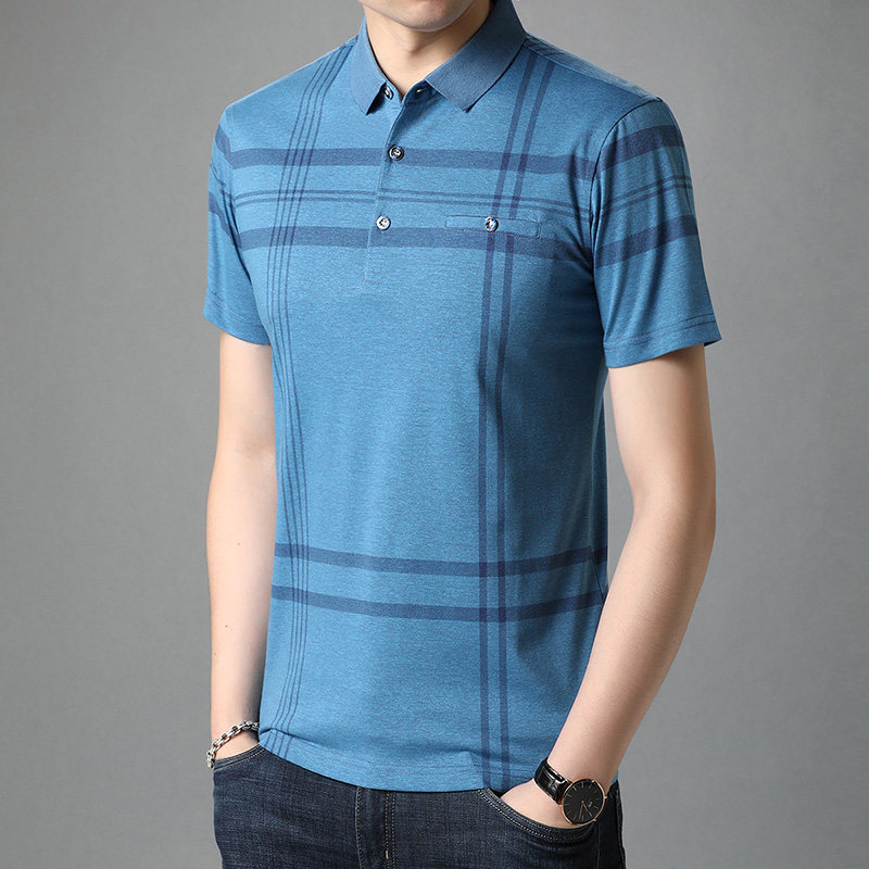 G6625 2023夏季新款T恤衫男POLO衫短袖翻领P45图片