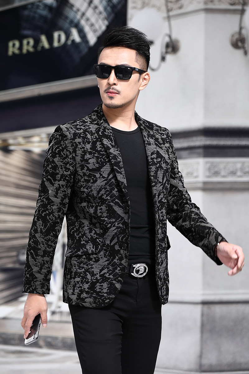 2023新款海宁皮衣男西装款修身山羊皮外套迷彩色社会小伙P580,男装皮衣,电商B360