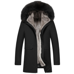 YP男士貂皮真皮水貂皮克服整貂银兰貂内胆皮草大衣冬,男装皮衣,电商B360