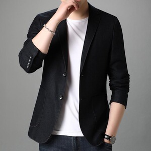 YT8125男式秋季2021新款西装男西服简约外套修身商务休闲男装图片