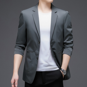 BGW720男式2021初秋薄款西装男西服外套修身商务休闲男图片